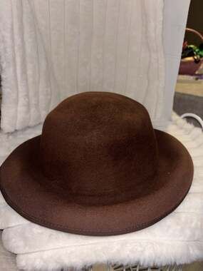 Vintage Helen Kaminski Wool Felt Cloche Hat Brown One Size OS Australia 80's